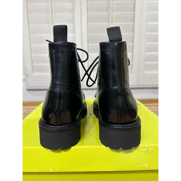 Ted Baker London Mascy Ankle Boots Black Buttery Leather Size 6 NIB Utilitarian - Picture 10 of 15